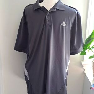 Clique Gray and White Polo Shirt size Large